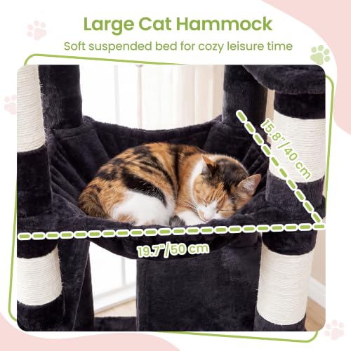 Cat Tree for Large Cats (Smoky Gray / 60 inch)