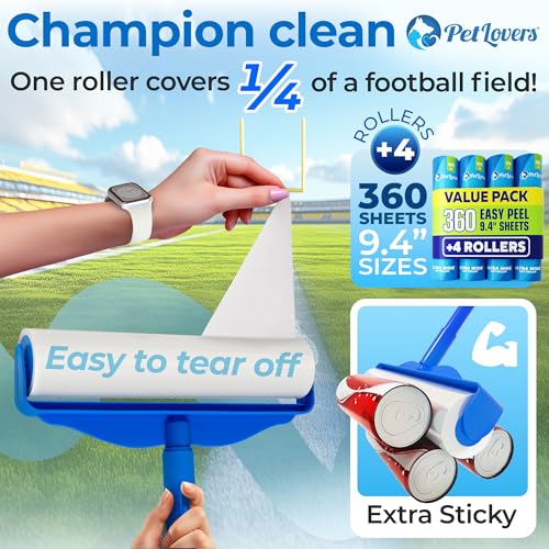 Large Lint Roller with 3 Refills