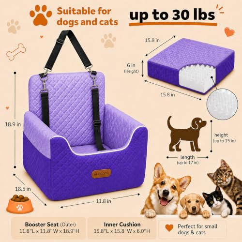 Dog Car Seat for Small (Purple)