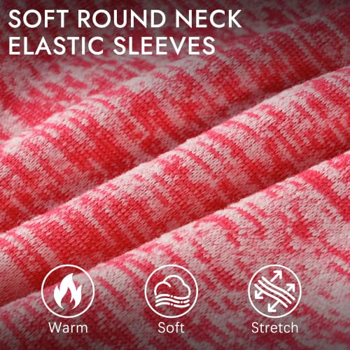 2 Pack Dog Sweaters for Small Dogs Girl Boy Winter Fleece Clothes Warm Soft Dog Sweatshirt Outfit for Dogs Cats Pet Apparel (Red+Rose Red / S (Back: 11.8", Chest: 15.7", 5.5-10 lbs))
