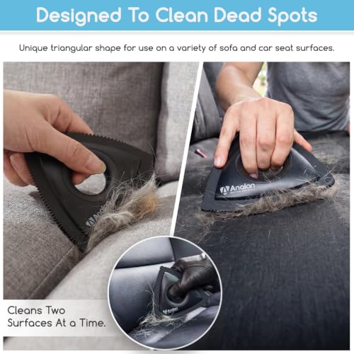 Mini Pet Hair Remover for Car Detailing Dog Hair Tool Brush (Black)