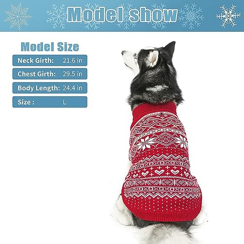 Dog Sweater Argyle (Medium/Large / Red)
