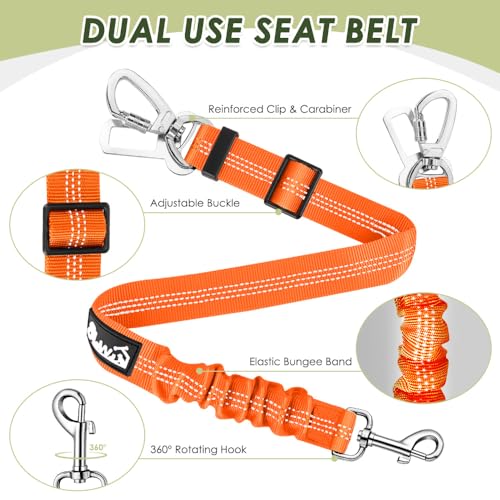 Dog Car Harness Seat Belt (Large / ·Orange)