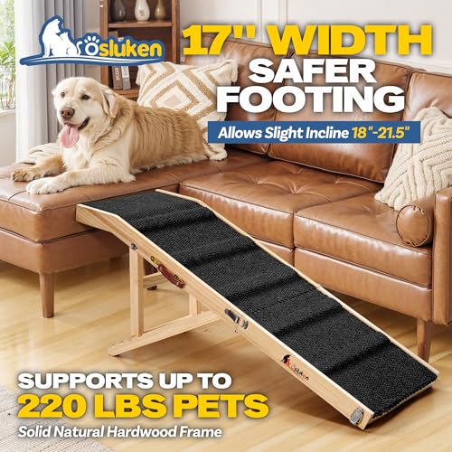 Dog Ramp for Couch (Black / 49"X 17inch)