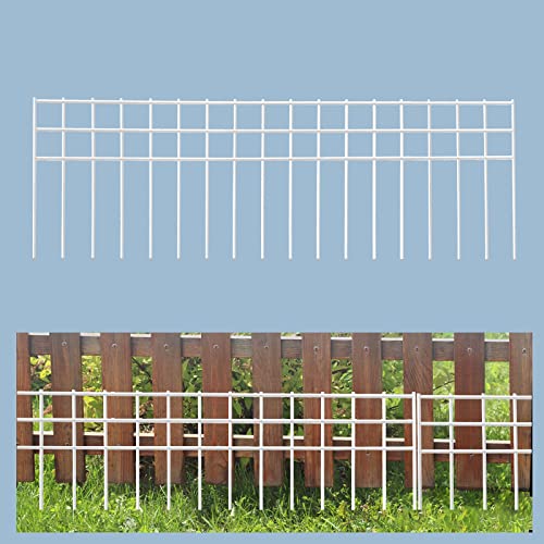 32x10 inch No Dig Animal Barrier Fence (32x10-10P- white)