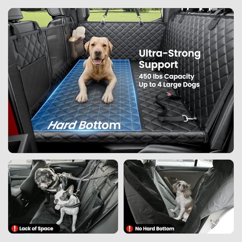 Dog Truck Seat Cover for Back Seat (Black / Extra Large - Full-Size Trucks, SUVs)