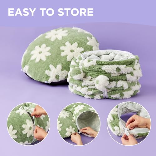 Lesure Donut Cute Jacquard Cat Tunnel Bed Kitten Toys for Puppy Bunny (Standard (33.5"L x 33.5"W x 10"H) / Flower Garden Green)