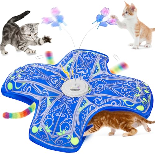 Interactive Cat Toys for Indoor Cats (Blue Cover Cloth Toy)