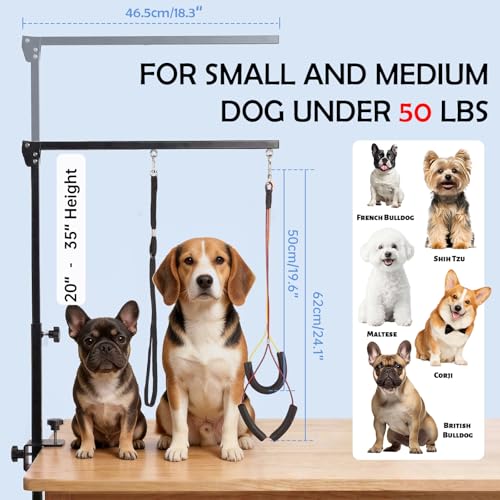 Dog Grooming Arm with Clamp Hammock