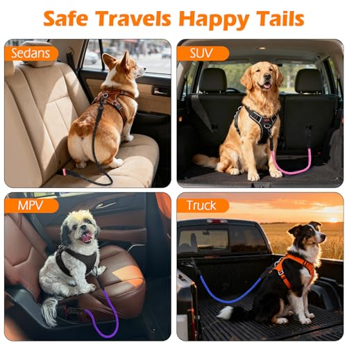 Dog Seat Belt for Car (Red / 1 Pack)