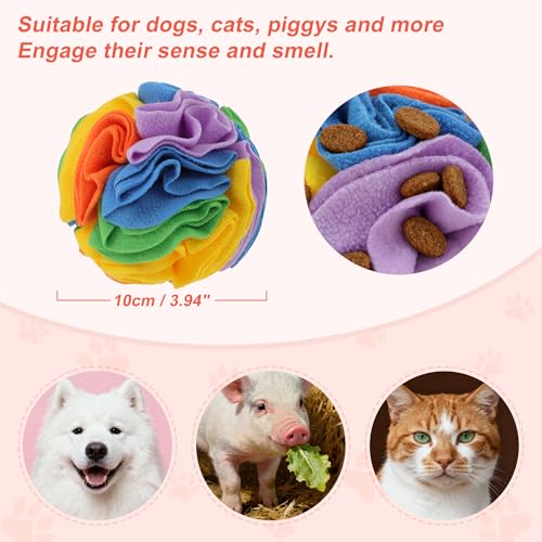 Snuffle Ball for Dogs (Bright Rainbow / Small)