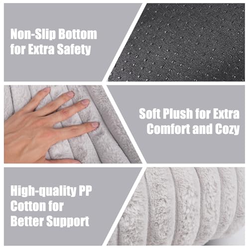 Cat Beds for Indoor Cats (20 x 20 inches / Light Gray)