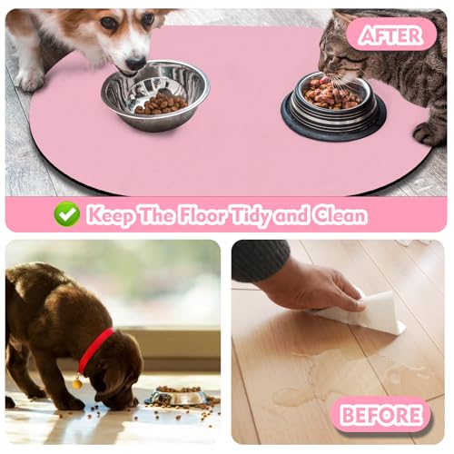 Dog Feeding Mat 24''x16'' (24''x16'' / Pink)
