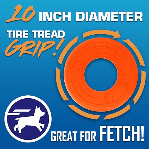 Atomic Flyer Outdoor Dog Toy (Orange / 10 Inch)