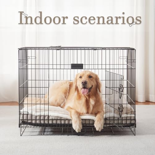 Dog Bed for Large Dogs (Beige / Medium:(30"L x 20"W x 3"Th))