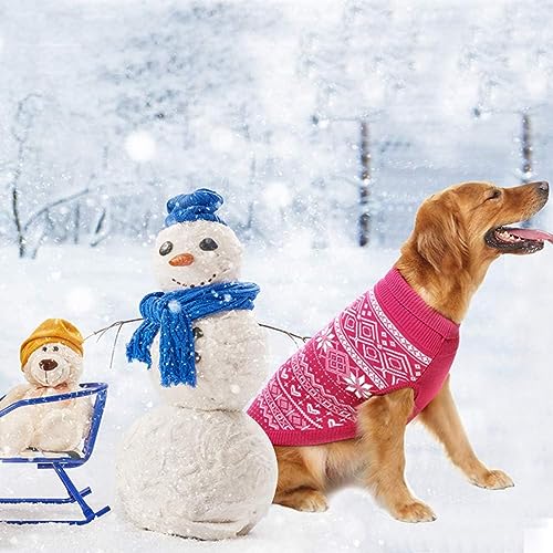 Dog Sweater Argyle (Medium/Large / Pink)