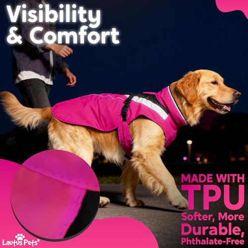 Dog Clothes Dog Raincoat (Pink / Small)