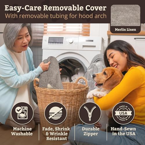 Cozy Cave Dog Bed (25.0"L x 25.0"W x 8.0"Th / Merlin Linen)