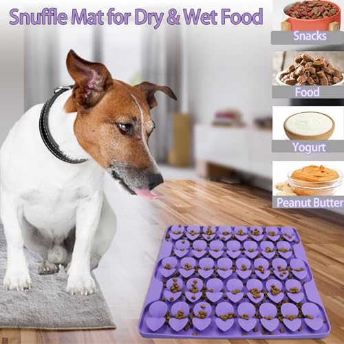 Snuffle Mat for Large Dogs (Purple-L (16.3x16.3in))