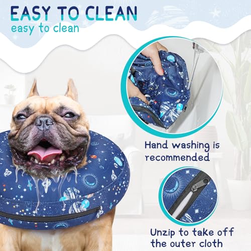 Inflatable Dog Cone Collar Alternative After Surgery (Star / S(Neck 7"-9.5"))