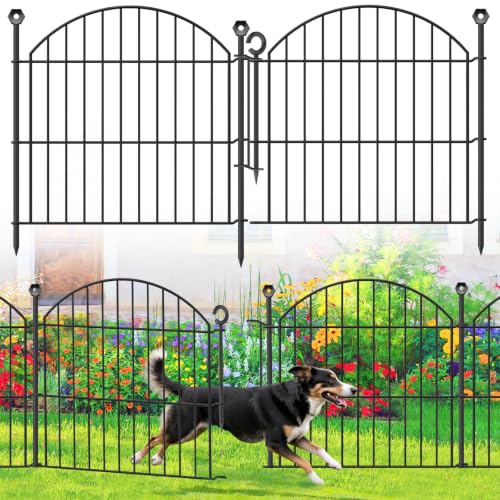 Decorative Garden Fence (Black / 24 in(H))