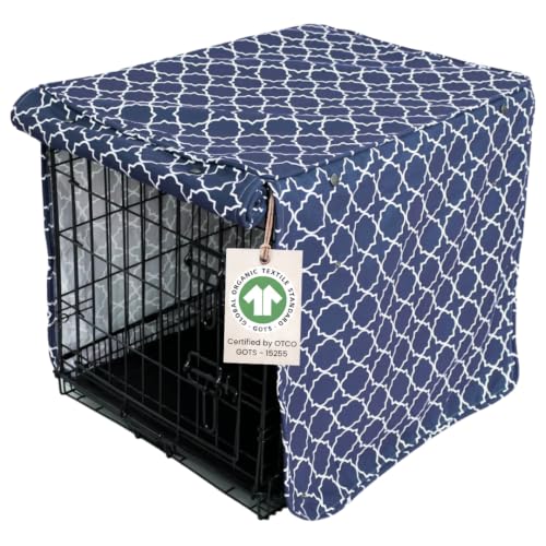 Blue Dog Crate Cover (Romeo & Juliet / 36.0"L x 24.0"W x 27.0"H)
