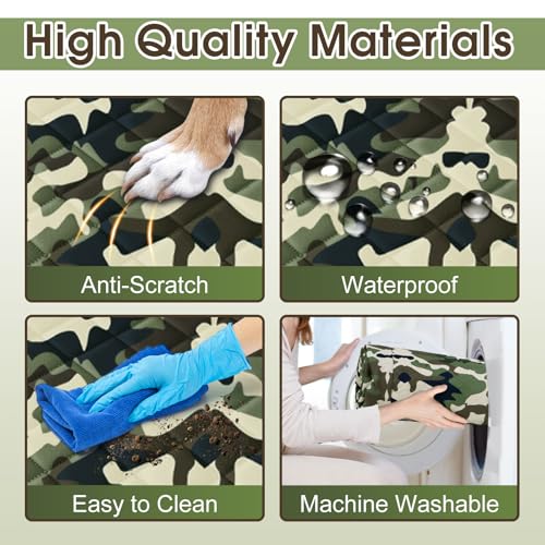 Waterproof Dog Car Seat Cover for Back Seat (Camouflage / Small,Standard)