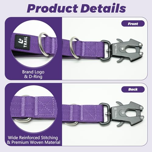 14 Inch Traffic Dog Leash for Large Dogs (Purple)