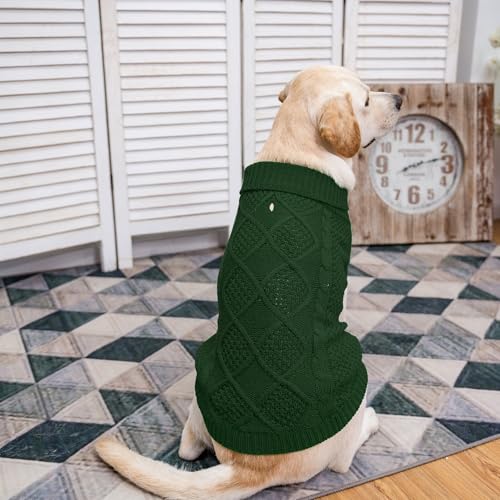 Turtleneck Dog Sweater (XXX-Large / Dark Green)
