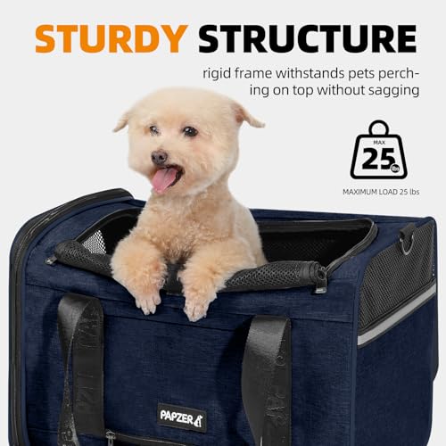Cat Carrier for Travel (Navy / 18.0"L x 11.0"W x 11.0"H)
