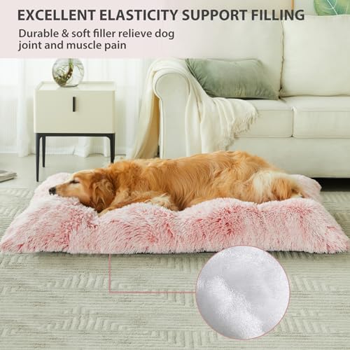 Dog Beds for Large Dogs (Pink / M(30x21 inch))