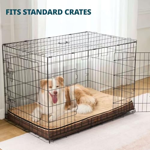 Memory Foam XL Dog Bed (41.0"L x 27.0"W x 4.0"Th / Light Brown)