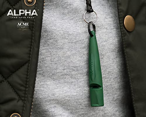 Alpha 210.5 Professional Dog Training Whistle with Enhanced Ergonomic Grip. BPA (Forest Green)