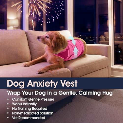 Dogs Anxiety Vest for Great Dane (Rosered / XX-Large (Chest: 35.4''-41.3''))