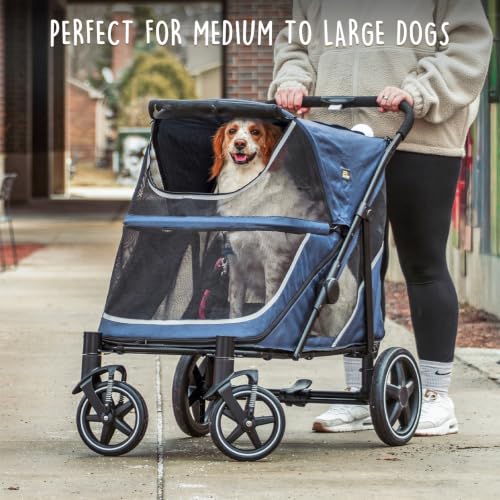 All Terrain Pet Stroller for Large & Medium Dogs (Blue)