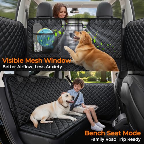 Dog Car Seat Cover for Back Seat (All Black / For Model Y 2026-2020)