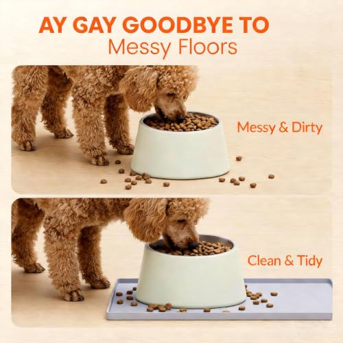 Silicone Pet Feeding Mat (Gray / 28''L x 20"W)
