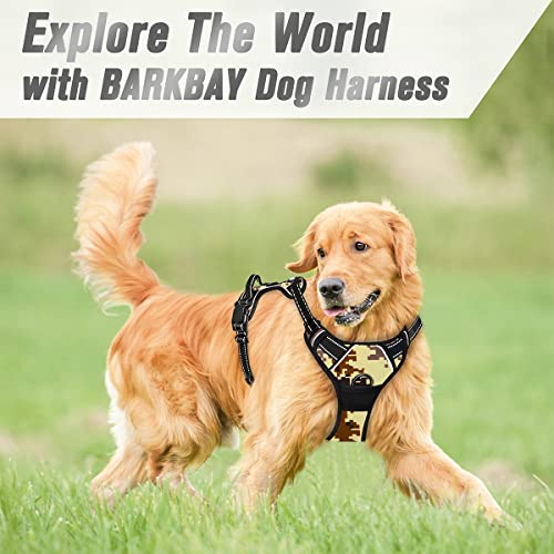 Dog Harness No Pull for Small Sized Dog Front Back Clips (Small(Chest:19.5-26") / Desert Camo)
