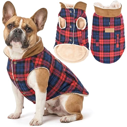 Dog Jacket Scottish Red Plaid Dog Outfit (XL / Scottish Red)