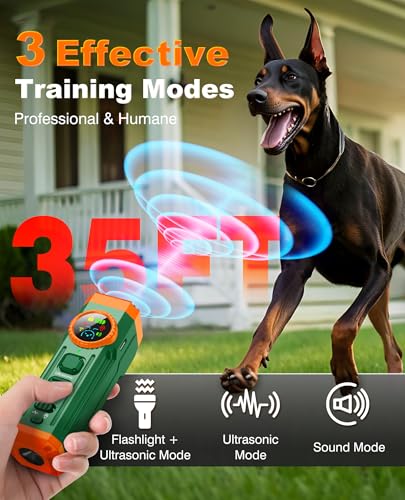 2026 Upgraded Smart Display Anti Barking Device for Dogs (Green)