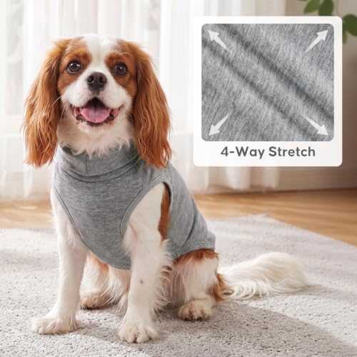 2Pack Dog Sweater for Small Dogs Soft Pet Coats Fleece Sweatshirt (Small (4-7lbs) / 3# Stripe+Grey)