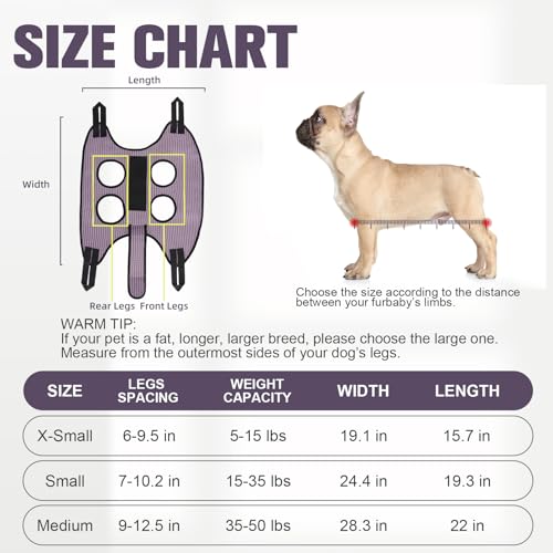Dog Grooming Hammock Harness for Dogs & Cats with Pet Nail Clipper Trimmer (M / Pink)