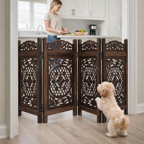 4 Panel Freestanding Gate (Burnt / 56"x28" Mulsory 4 Panels)