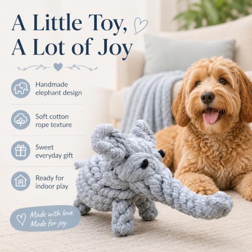 Dog Rope Toy Puppy Teething Chew Toy (Grey Elephant)