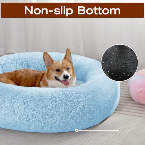 Dog Bed Calming Anti (27" / Light Blue)