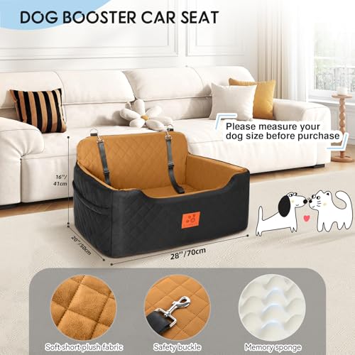 Dog Car Seat for Medium (Black/Brown)
