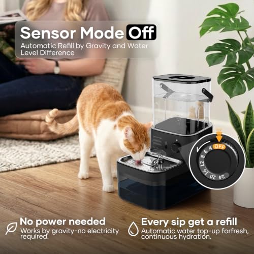3L Filterless Cat Water Fountain (Black)