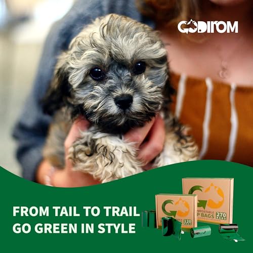 Certified Home Compostable Dog Poop Bags (Dark Green / 120 Count (Pack of 1))