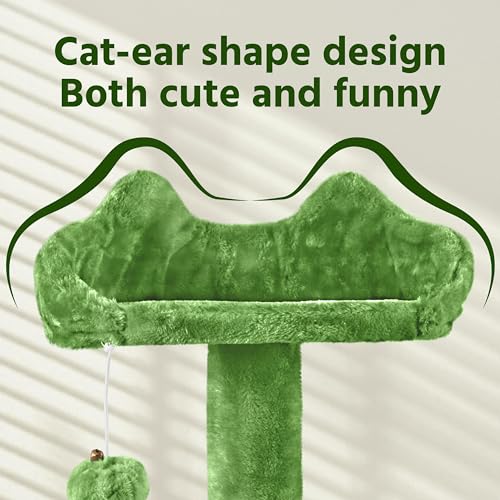 62in Cat Tree Tower (Green / 62in)