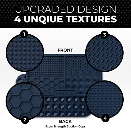 Dog Lick Mat for Dogs (2 Pack / Navy)
